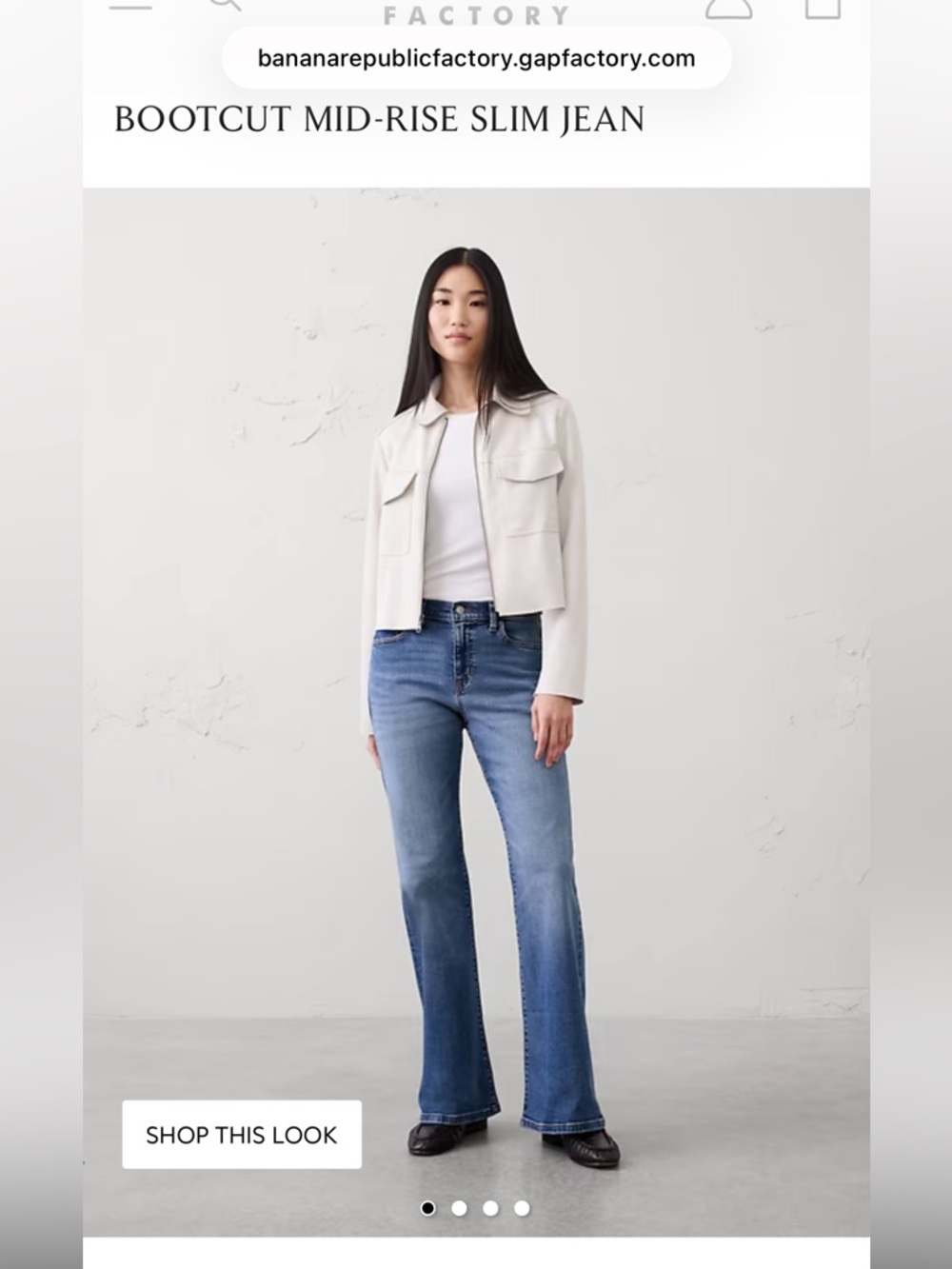 Banana Republic Factory 2026  Boot Cut Jeans in Medium Blue- this season!